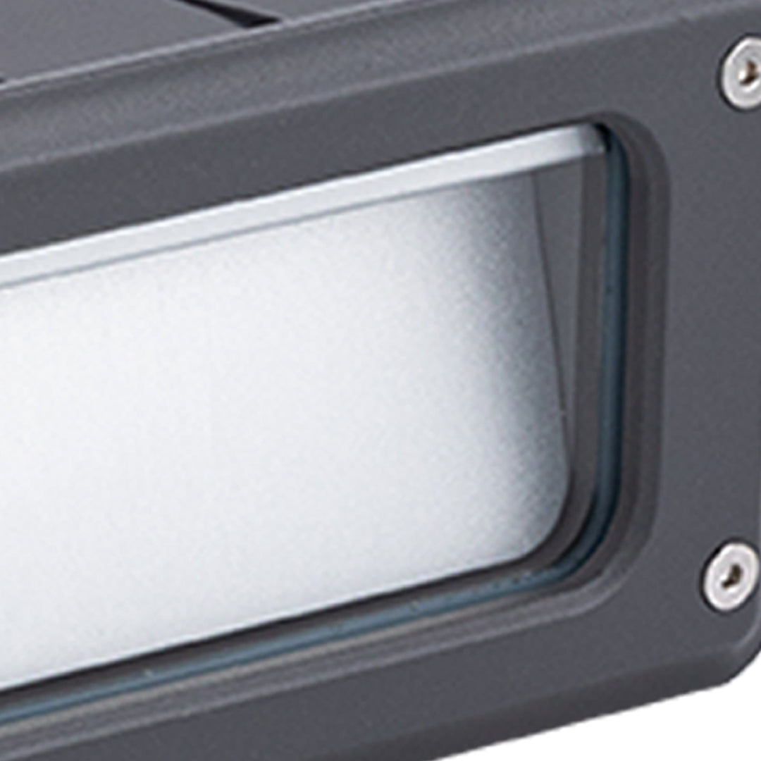 Recessed LED Step Light in Sand Gray Aluminum for Outdoor Stairs