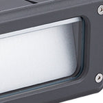 Recessed LED Step Light in Sand Gray Aluminum for Outdoor Stairs