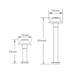 Nordic Minimalist Outdoor Bollard Pathway Lights, 12W LED Landscape Lighting in Black