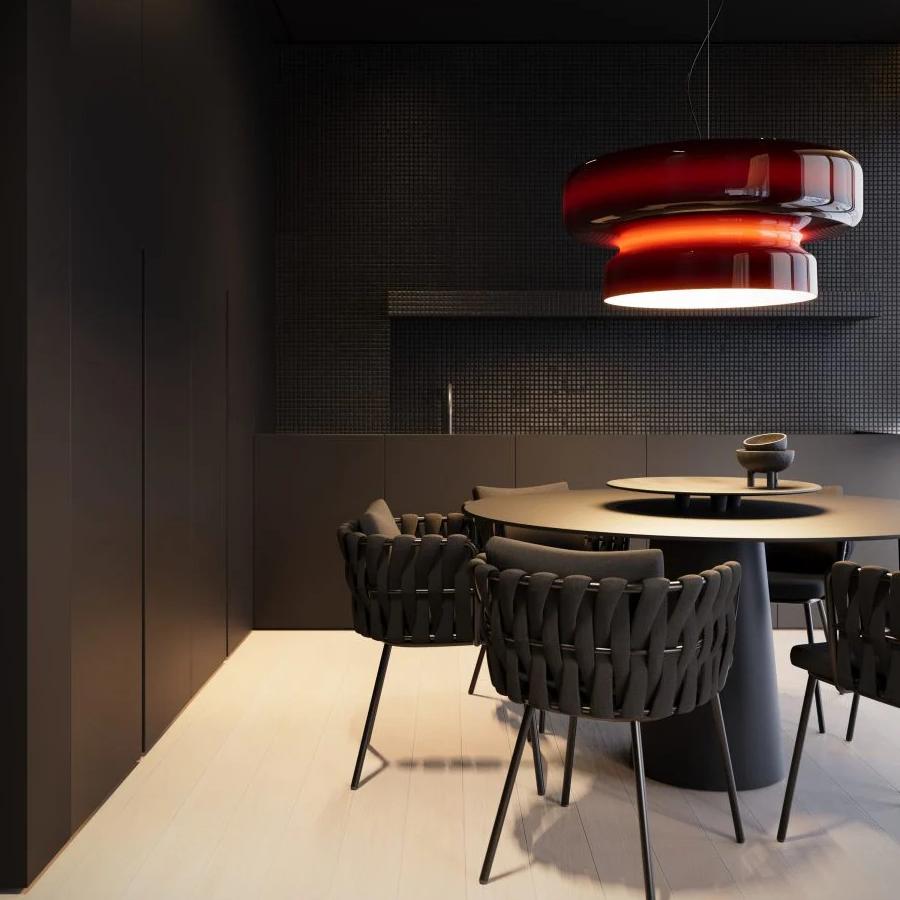 2024 Nordic Glass Hanging Lamp For Ceiling Led Home Decor Lustres Big Glass Kitchen Pendant Light Dining Table Living Room