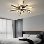Aurelia Copper Starburst Semi-Flush Ceiling Light with Integrated LED
