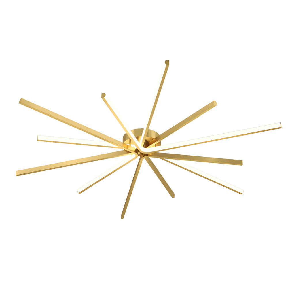 Aurelia Copper Starburst Semi-Flush Ceiling Light with Integrated LED
