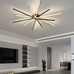 Aurelia Copper Starburst Semi-Flush Ceiling Light with Integrated LED