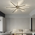 Aurelia Copper Starburst Semi-Flush Ceiling Light with Integrated LED