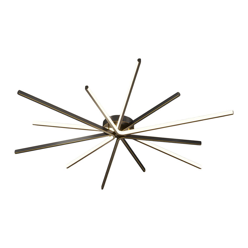 Aurelia Copper Starburst Semi-Flush Ceiling Light with Integrated LED
