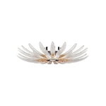 Aurelia Glass Petal Flush Mount Ceiling Light in Chrome