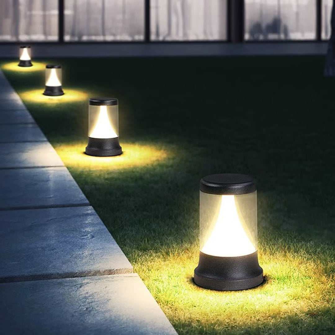 Nordic Minimalist LED Bollard Lights for Garden Paths and Courtyards