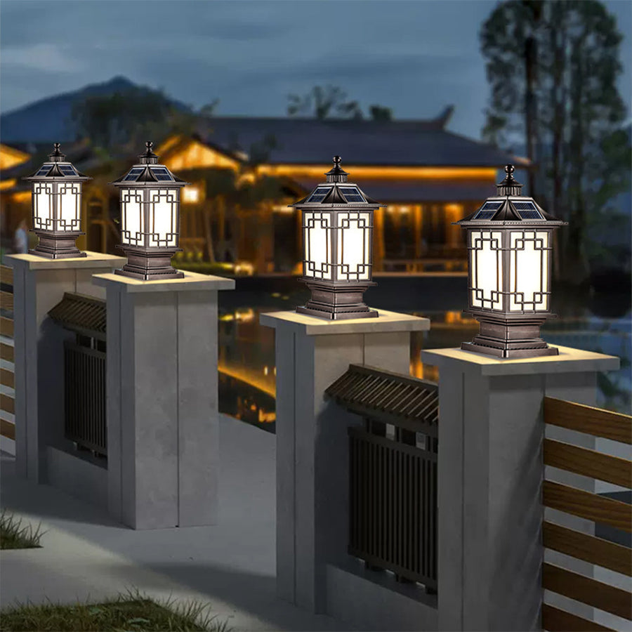 Lumière Pillar Lantern — Weatherproof Outdoor Post Light with Adjustable Color Temperature
