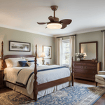 Terra Walnut Ceiling Fan with Integrated LED Light