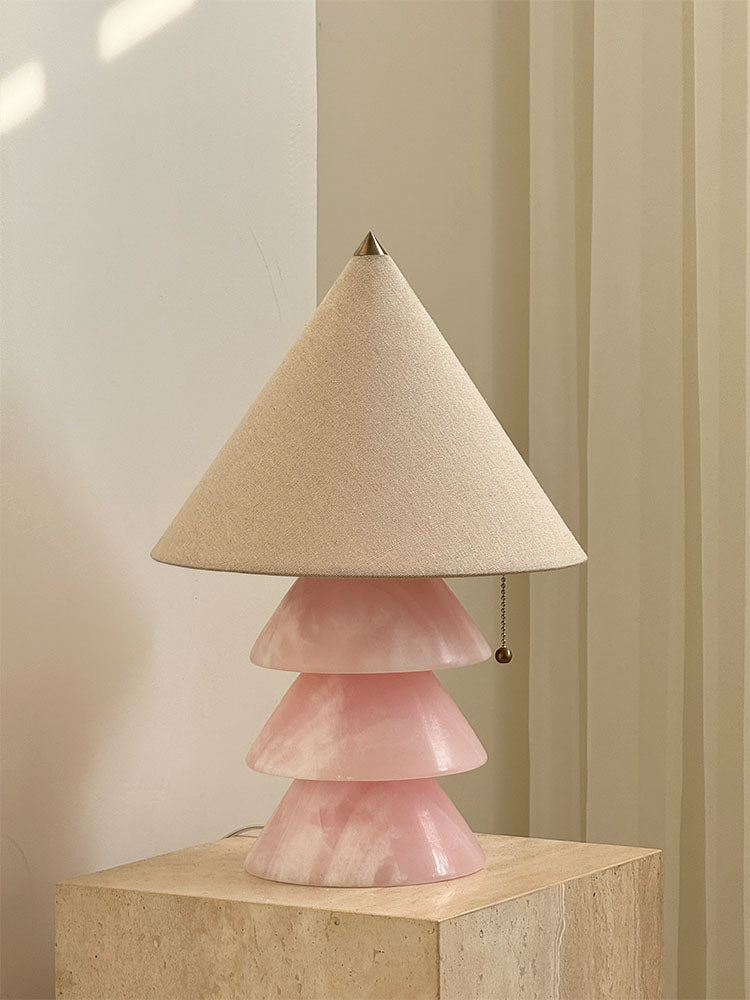 Pyralis Onyx Table Lamp – Sculptural Natural Stone Illumination