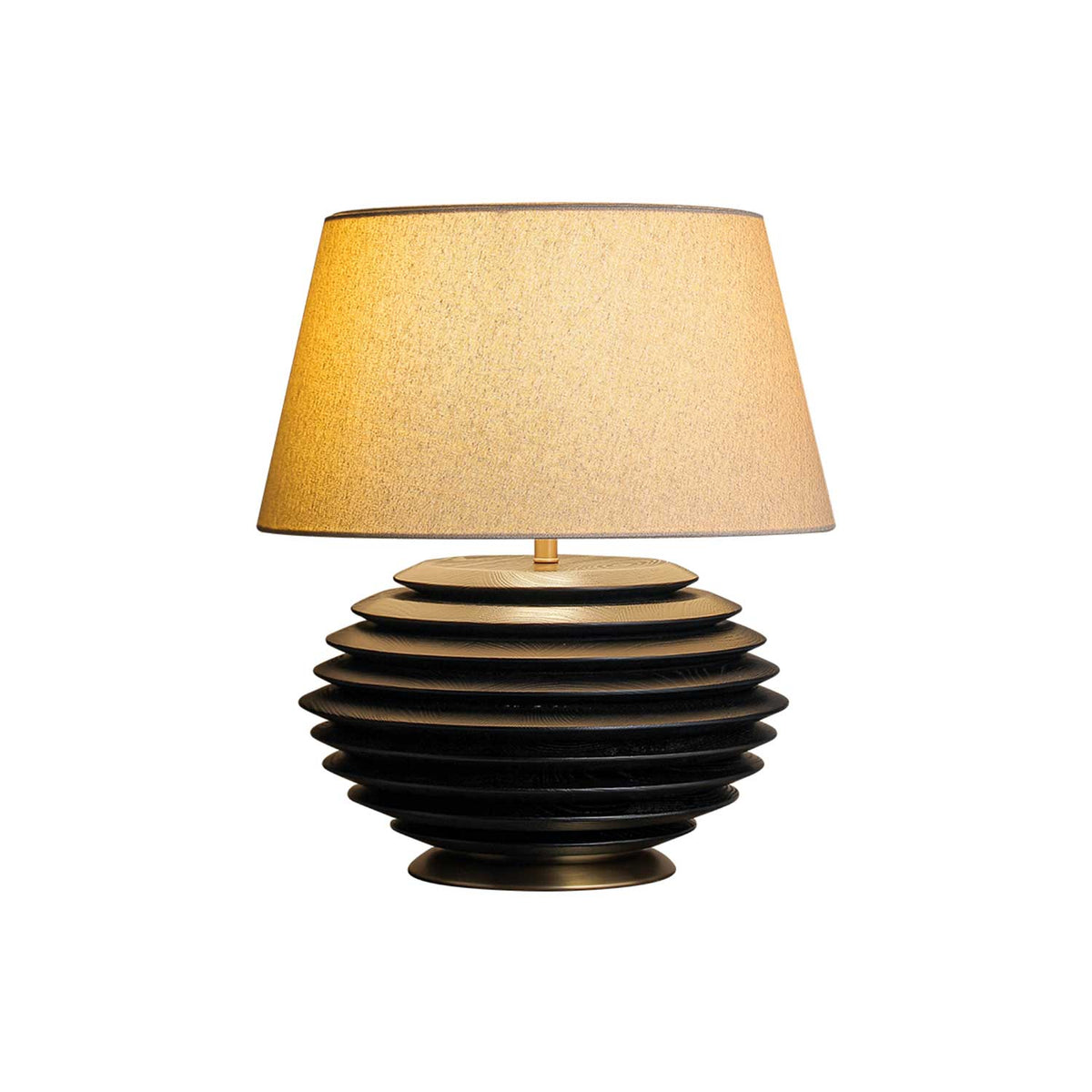 Cadence Table Lamp – Modern Fabric & Wood Table Light for Living Room, Bedroom, and Office