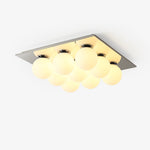 Lumo Cluster Ceiling Light – Nine Glass Orbs in Chrome