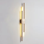 Axis Terra Wall Sconce in Travertine and Wood
