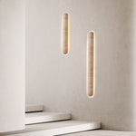 Liora Travertine Wall Sconce — Sculptural Stone LED Wall Light