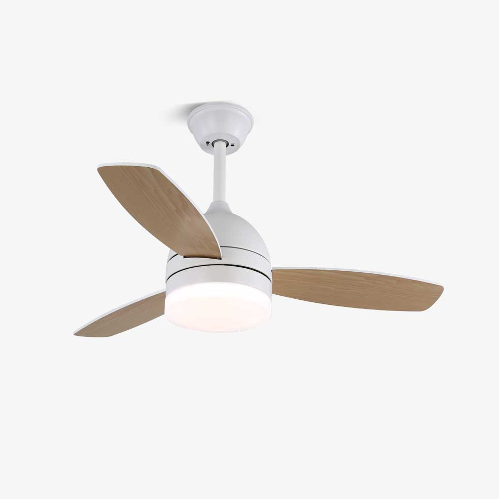 Breeze Minimal Ceiling Fan with Integrated LED Light, Scandinavian Design
