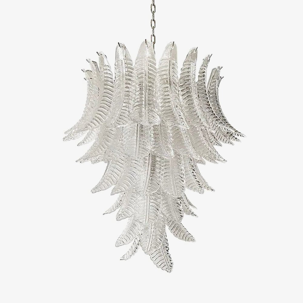 Rosalind Clear Glass Floral Cascade Chandelier for Elegant Interiors