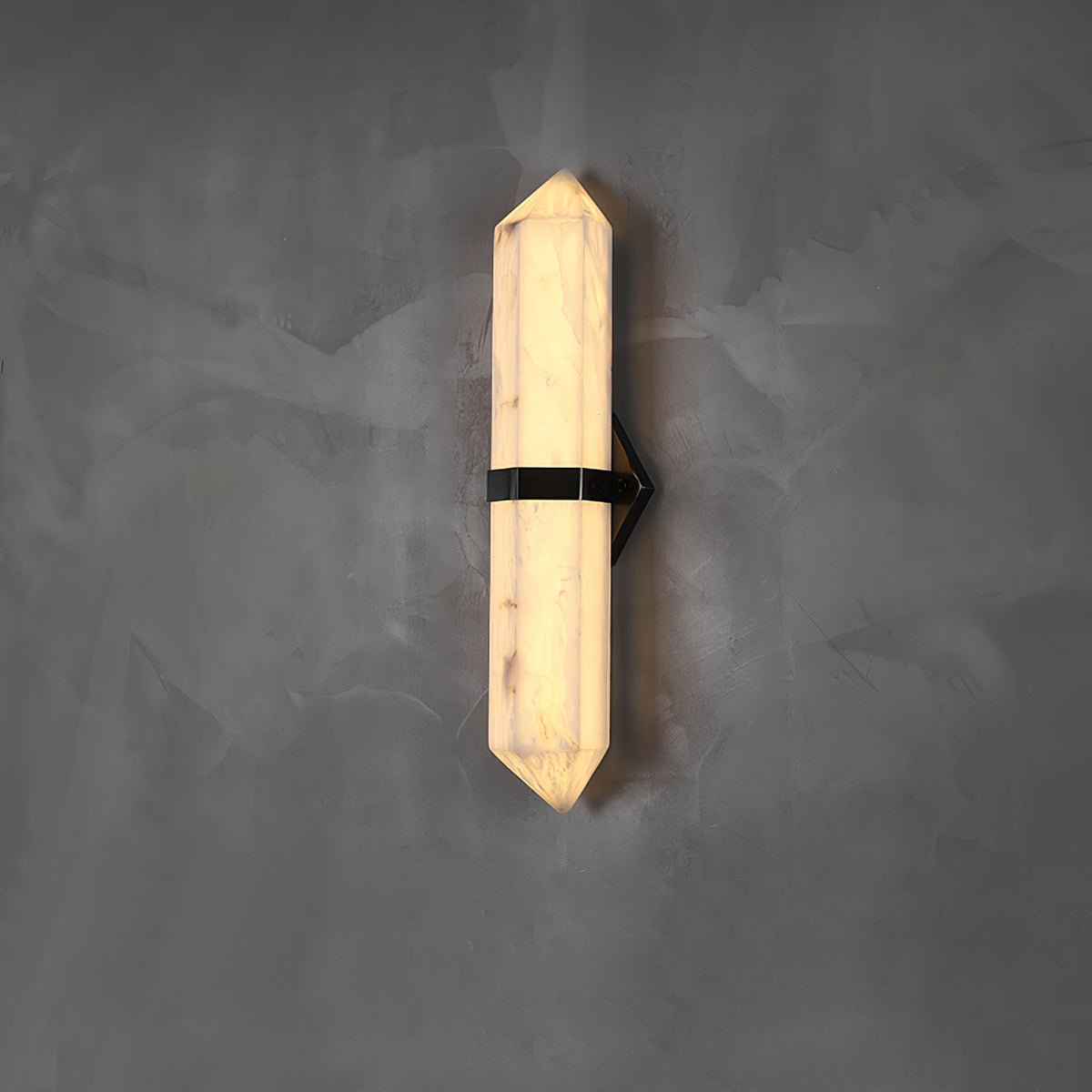 Alabaster Obelisk Wall Sconce – Modern LED Wall Light in Gold