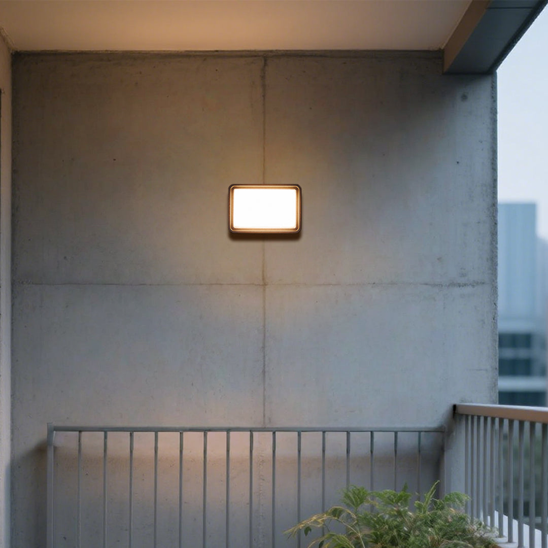 Minimalist Square LED Outdoor Wall Light, Waterproof Architectural Sconce