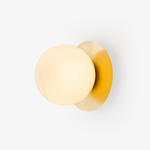 Orrila Dawn Alabaster Wall Sconce in Brushed Brass | Modern Minimalist Lighting