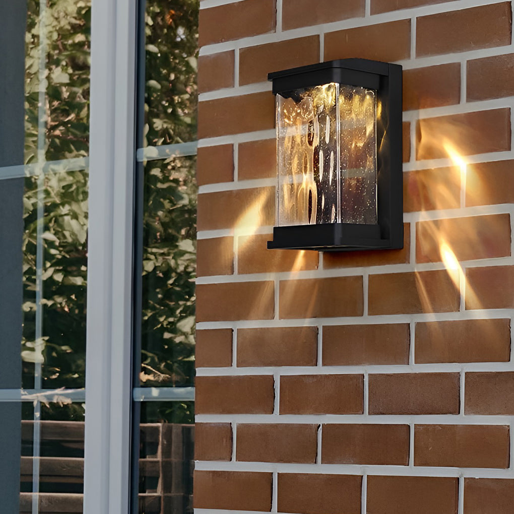 Waterproof Creative Glass Led Black Outdoor Wall Sconce