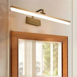 Brass Linear Bathroom Vanity Light Curved Rod Design