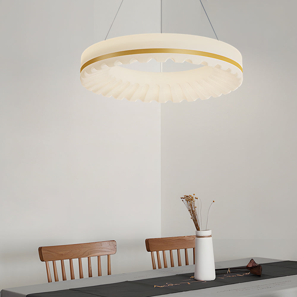 Simple Circle Clouds Ring Three Step Dimming Led Modern Chandelier