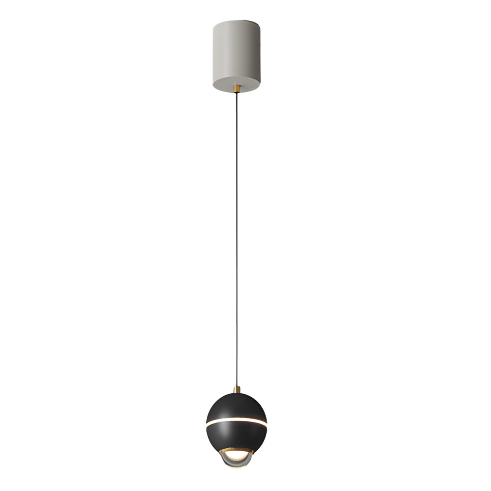 Small Metal Ball 3 Step Dimming Led Modern Pendant Lights With Spotlights