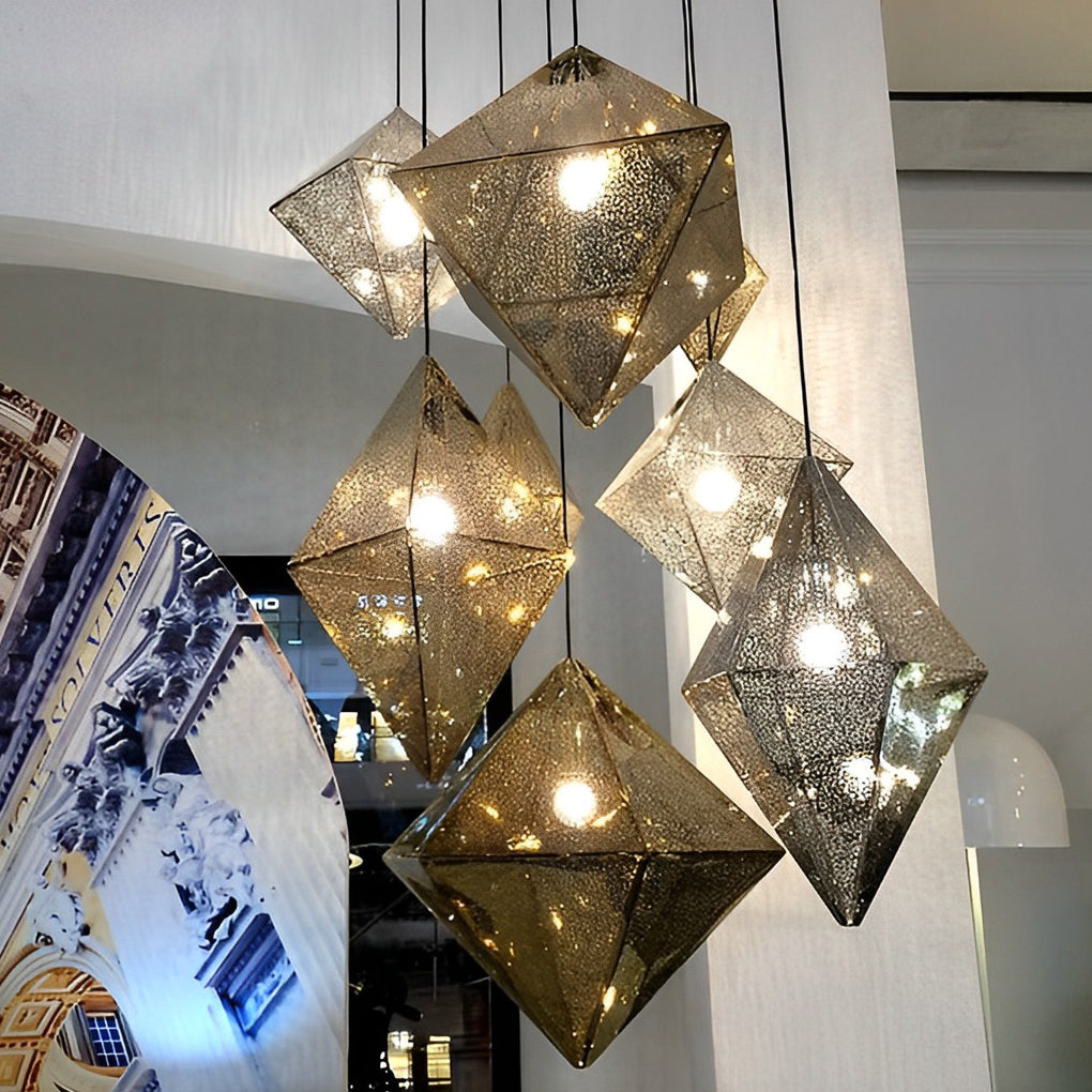 Geometric Polyhedral Pendant Light Ha082220