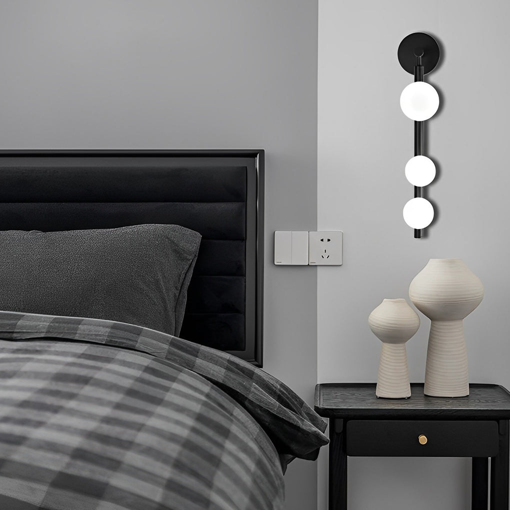 3 Glass Balls Wall Light Fixture Ha091134
