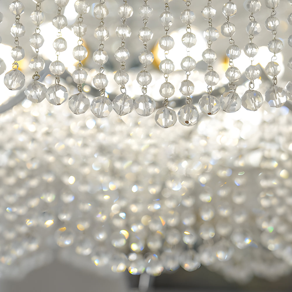 Elegant Pagoda Crystal Chandelier With Led Dimming Elegant Chrome Finish