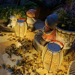 Rattan Lantern Solar Outdoor Light Li002127