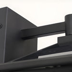 Square Waterproof Aluminum Glass Black Retro Solar Outdoor Wall Lights Li002755