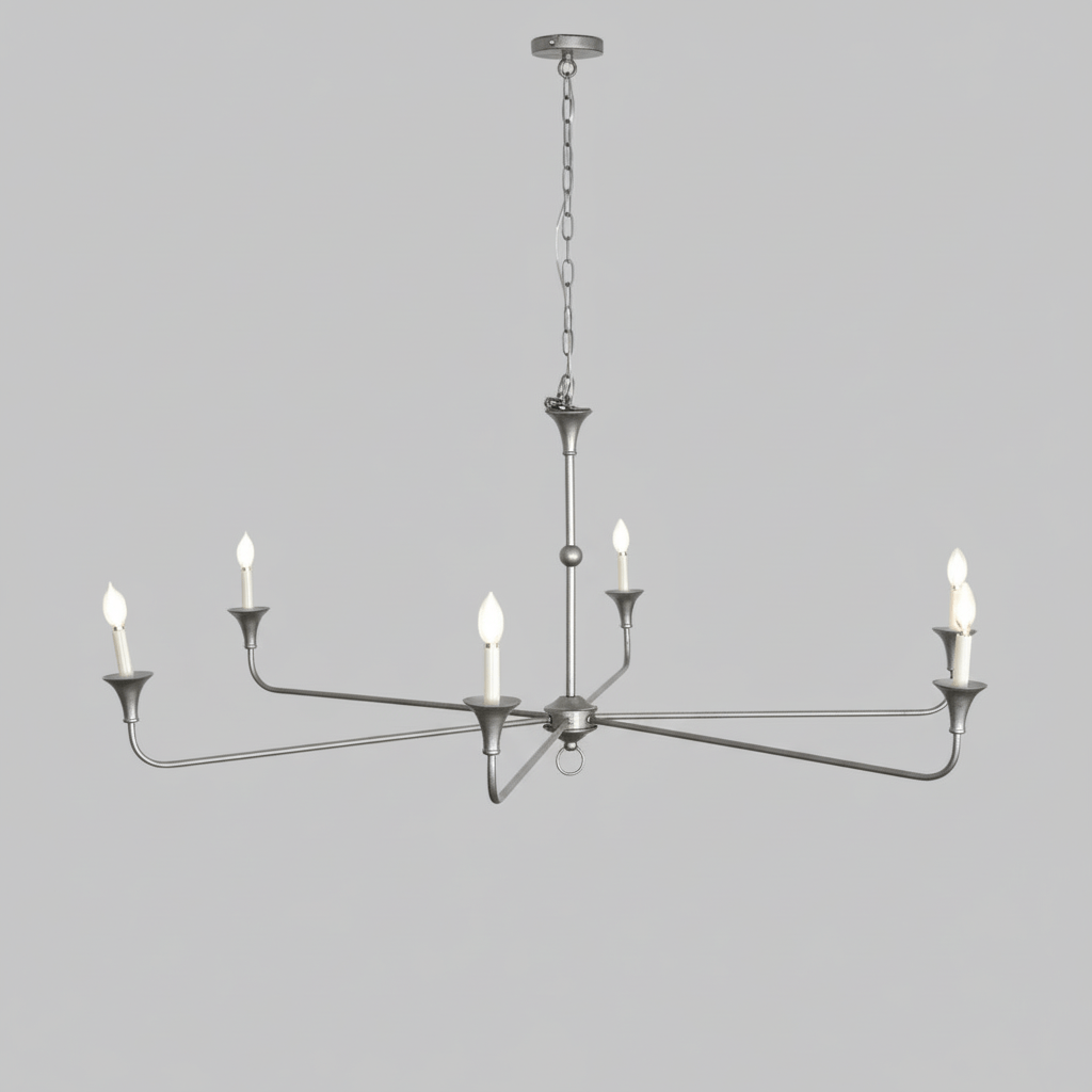 Elara Candle Chandelier – Modern Brass Candelabra Chandelier for Dining Room