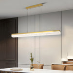 47 24 1 Light Linear Led Dimmable Kitchen Island Pendant Black Bronze