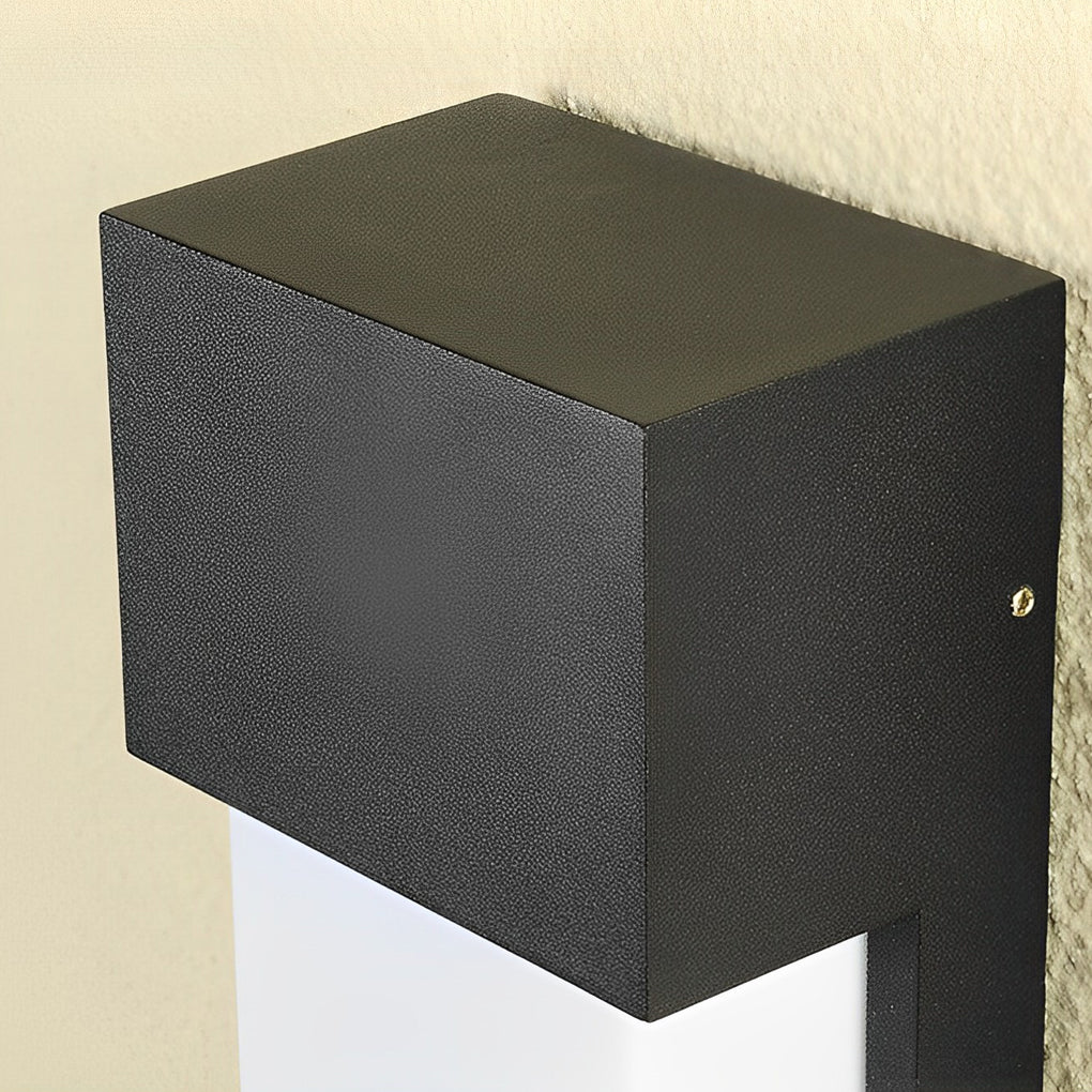 Rectangular Waterproof Led 10W Black Outdoor Wall Light
