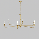 Elara Candle Chandelier – Modern Brass Candelabra Chandelier for Dining Room