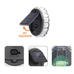 Round 9 Led Solar Petal Wall Light 3 Mode With Remote Outdoor Wall Sconce Lamp Waterproof Wall Mount Lighting