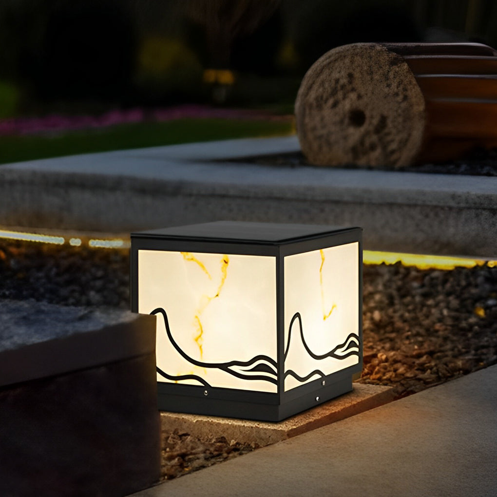 Mountain Scenery Solar Solar Post Caps Lights Li002268