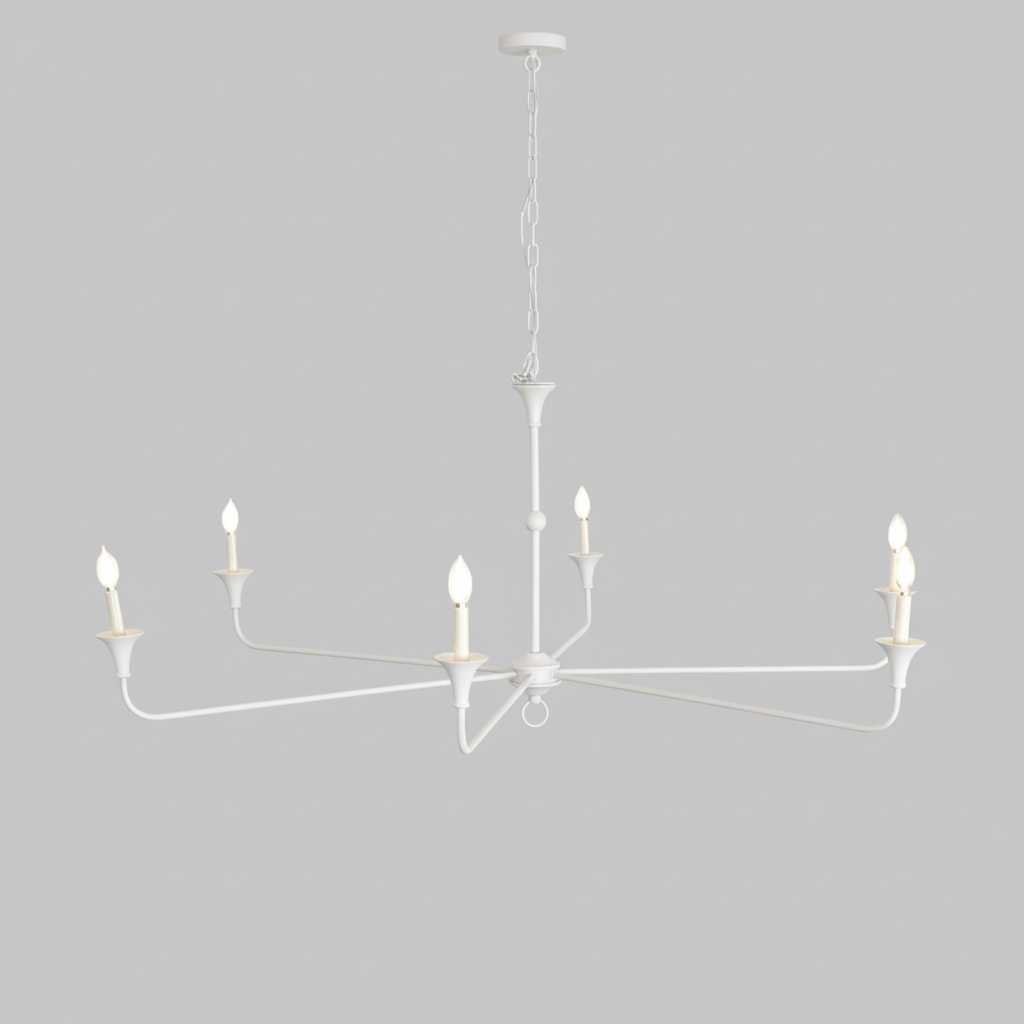 Elara Candle Chandelier – Modern Brass Candelabra Chandelier for Dining Room