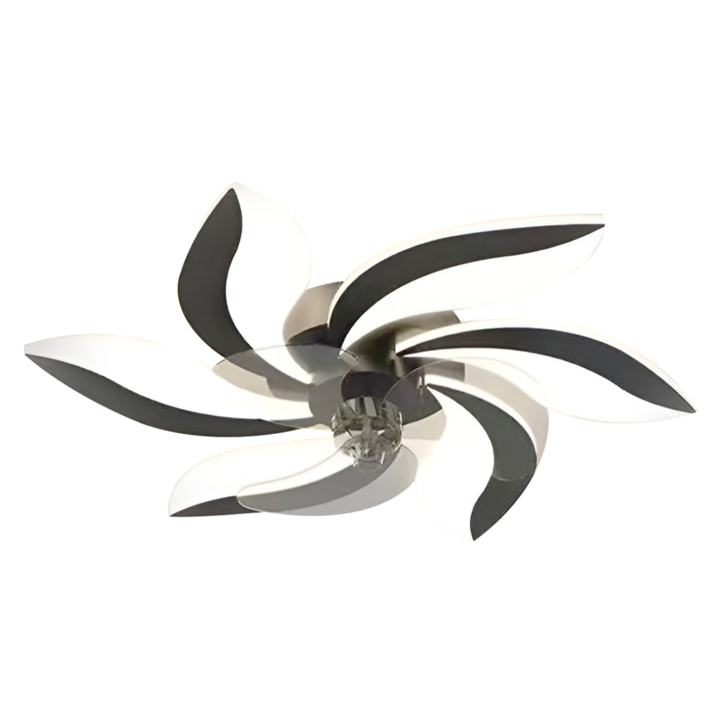 Flower Shaped Three Step Dimming Led Nordic Ceiling Fan Lights