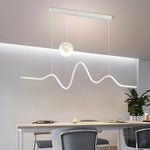 47 24 Modern Wavy Linear Moon Led Kitchen Island Pendant Light