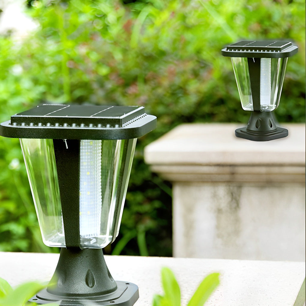Motion Sensor Light Control Modern Solar Post Caps Lights Li002142