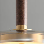 Minimalist Luxury Glass Wood Brass 3 Step Dimming Nordic Pendant Lights Li002766