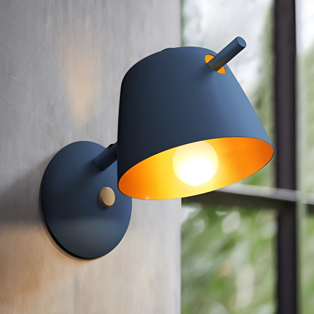Hat Style Matte Metal Nordic Mounted Modern Wall Sconce Lighting