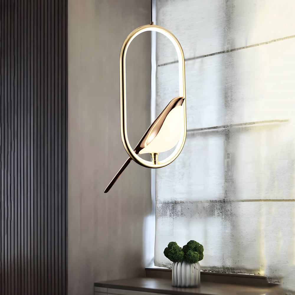 Modern Magpie Pendant Light Circle Oval Ring
