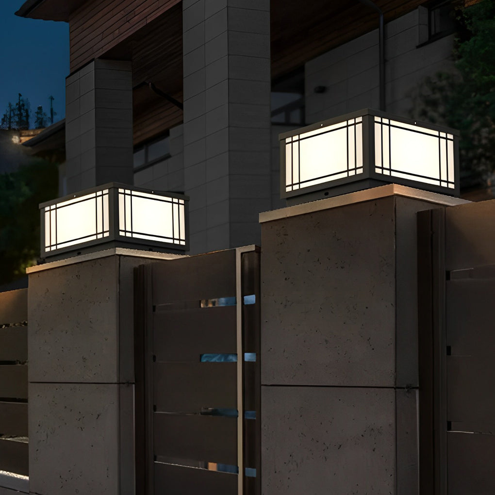 Retro Grilles Solar Fence Post Lights Li002326
