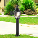 Industrial Aluminum Pathway Light with Caged Shade for Modern Landscapes
