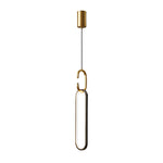 Minimalist Long Oval Rings 3 Step Dimming Led Copper Modern Pendant Lights Li002746