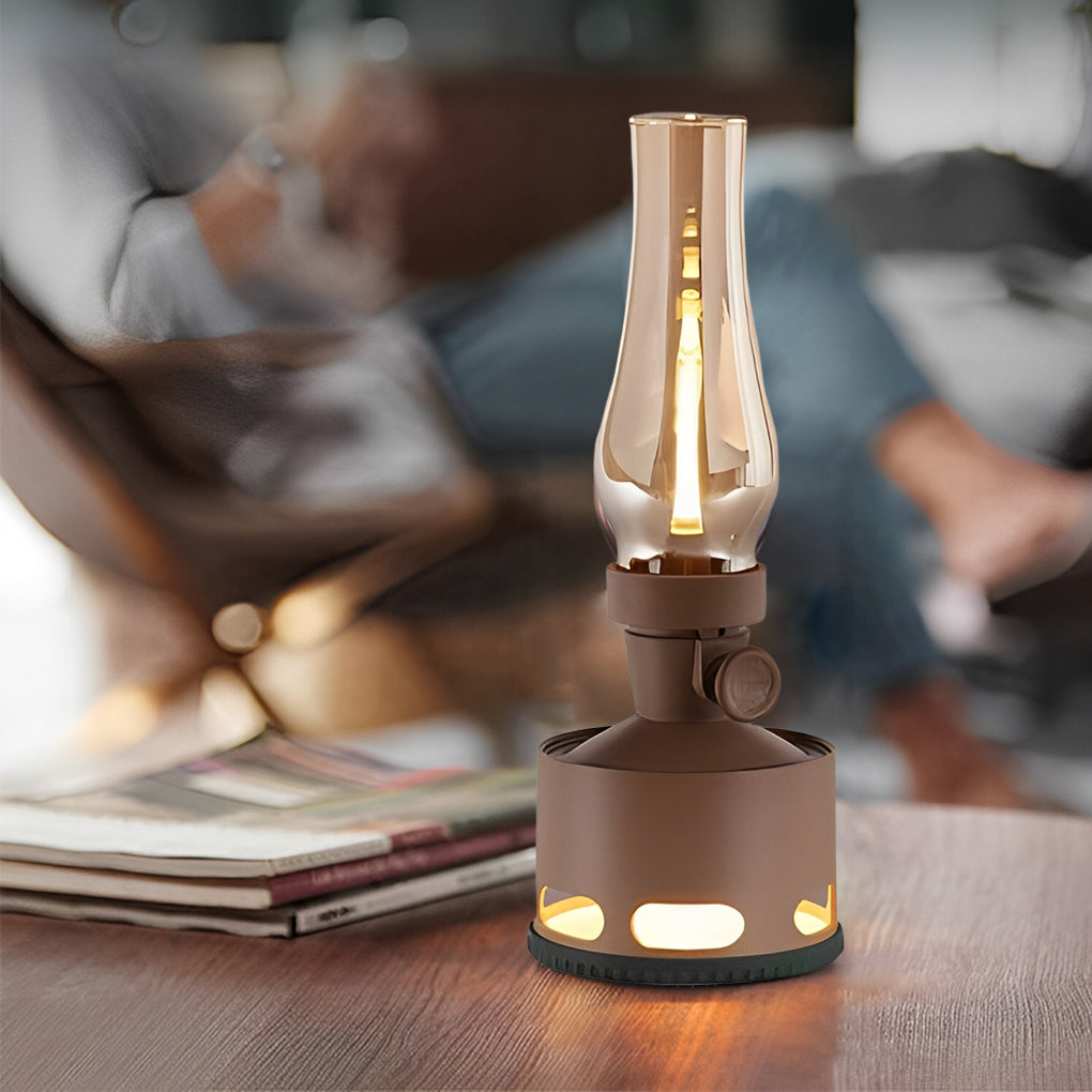 Modern Battery Operated Kerosene Style Led Table Lamp