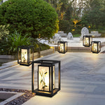 Landscape Pattern Led Waterproof Modern Solar Path Lights Deck Post Lights